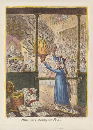 Pandora opening her box by James Gillray Pandora opening her box by James Gillray
